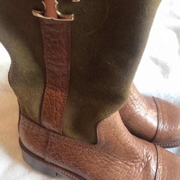 Olive colored Tory Burch boots ladies US size 5 - Picture 2 of 7